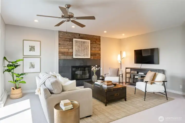 Basement living area perfect for media, playroom, workout, and more! Basement living area perfect for media, playroom, workout, and more!