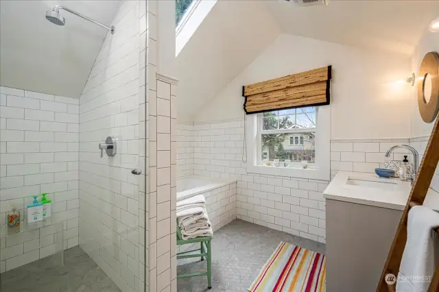 2nd Floor - Bathroom w/soaking tub, walk-in shower & separate toilet