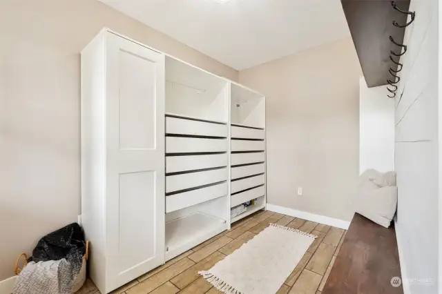 Mudroom off entry with loads of storage