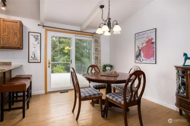 Dining space off of the kitchen