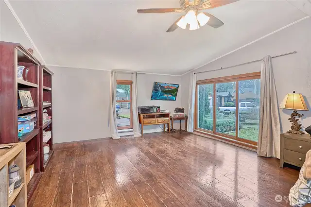 Family room at back of home.