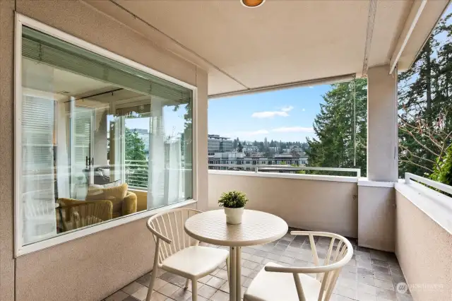 Balcony with views of DT Kirkland