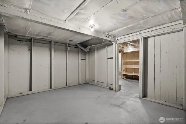 Additional storage room in basement.