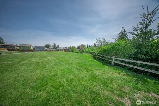 View of neighborhood area out of the back gate