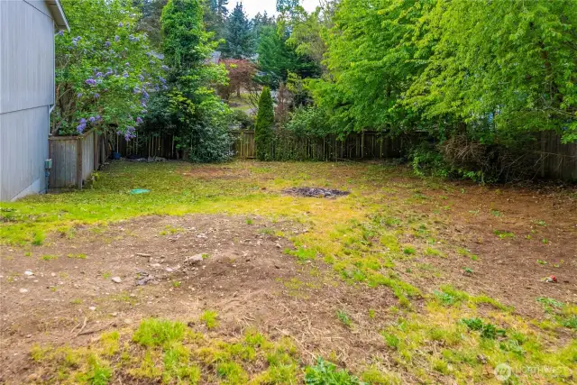Huge side yard is fully fenced with large drive through gate. So much space to enjoy with tons of privacy!