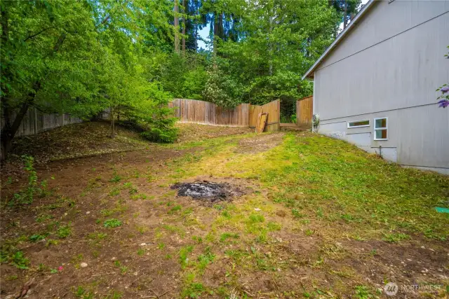 Huge side yard is fully fenced with large drive through gate. So much space to enjoy with tons of privacy!