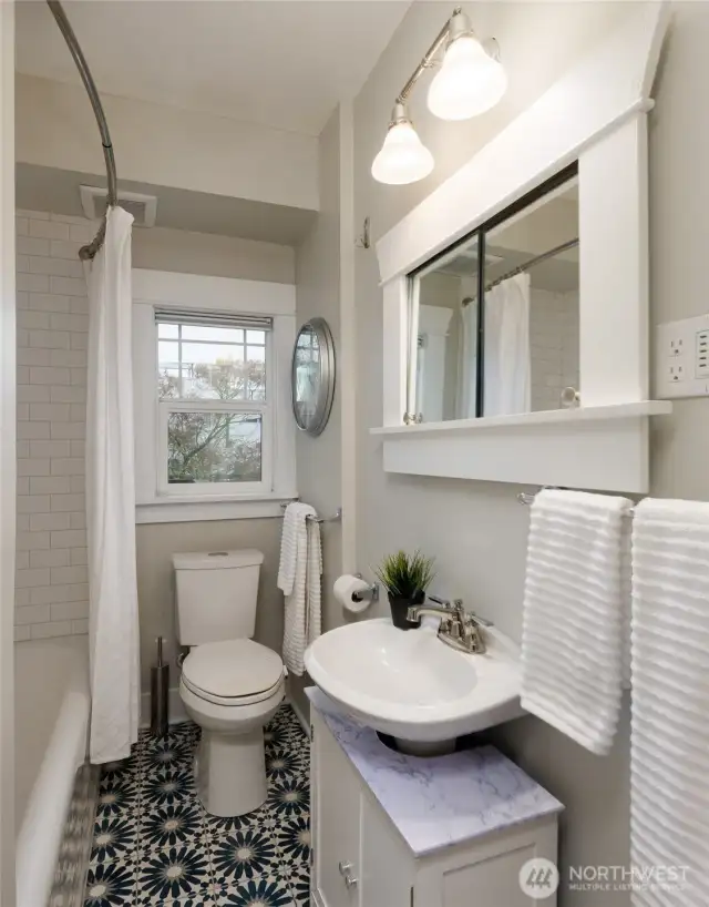 Updated main floor bathroom.