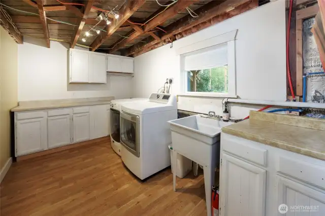 Large lower level laundry room could be additional bathroom.