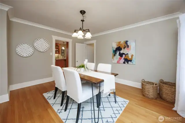 Spacious formal dining room.