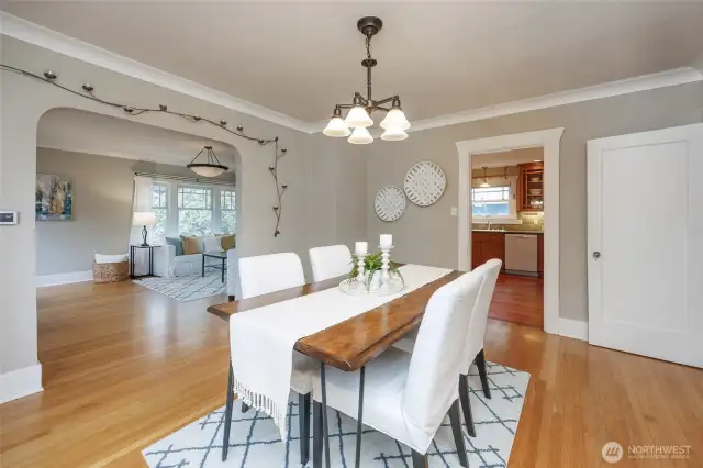 Spacious formal dining room.