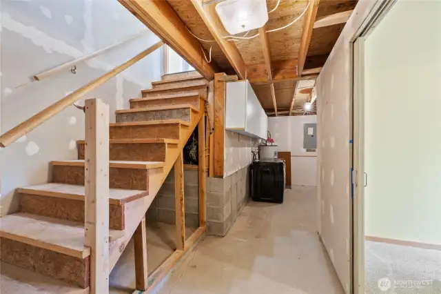 Mostly finished lower level