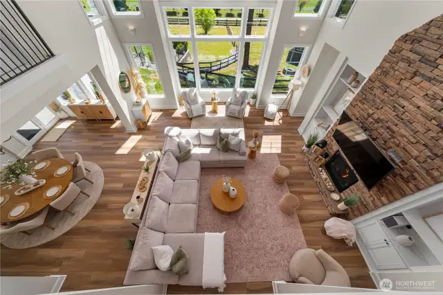 Soaring ceilings!