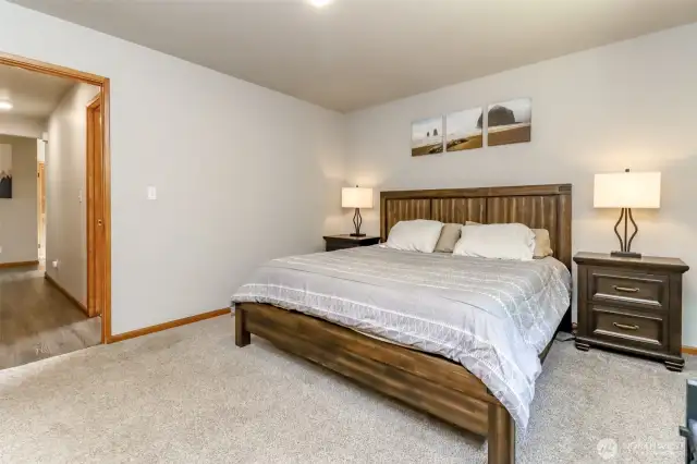 Spacious primary bedroom