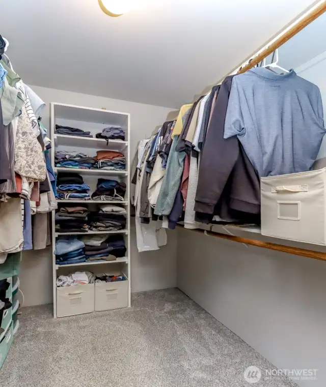 Oversized Walk in closet in primary bedroom