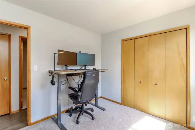 Bedroom 2.  All bedrooms have large closets for ample storage.