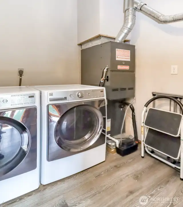 Laundry room.  Washer/Dryer stay. New furnace 3/2023