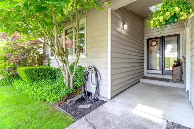 Inviting, covered front porch.