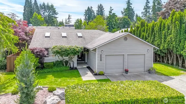 Attached 2 car garage.
