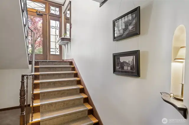 Stairs down to Unit B