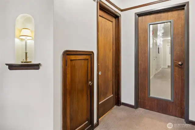 From Hallway, Unit Door on Left