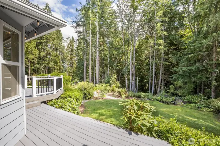 Gorgeous views from the deck. LeafGuard gutters ensure easy gutter maintenance!