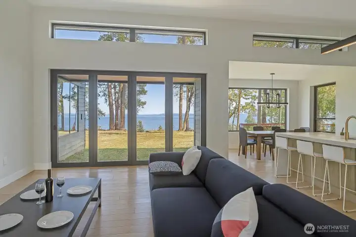 Floor to ceiling windows that capture breathtaking water views and fill the space with light.