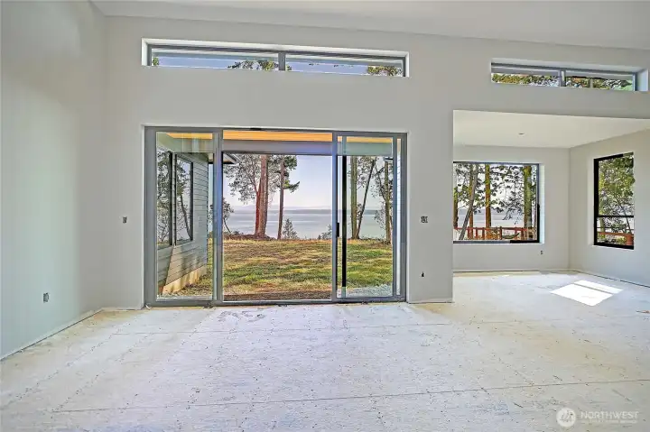 Floor to ceiling windows that capture breathtaking water views and fill the space with light.