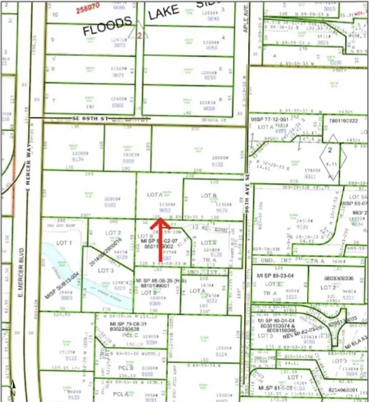 This flag lot is 11,326sf.