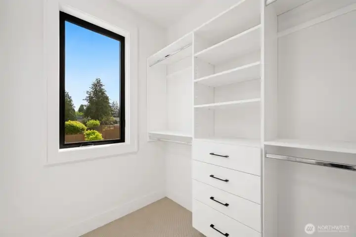 Large lower level closet