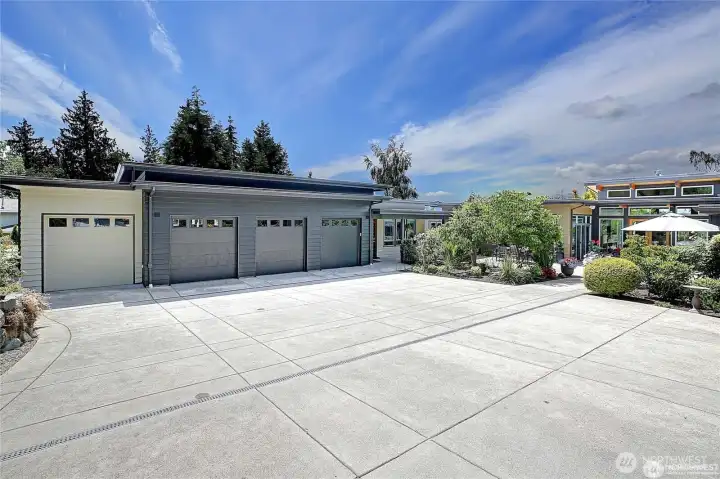 Garage is finished and equipped with a mini split for heating and cooling....