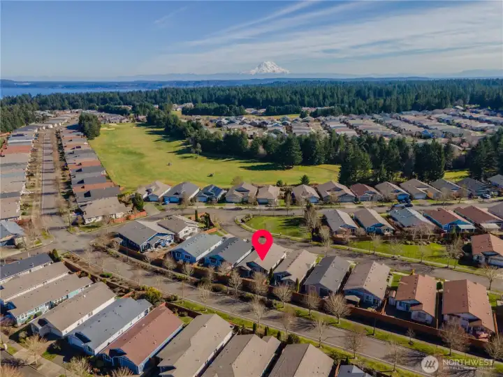 Overhead picture of the home on Bend Drive NE