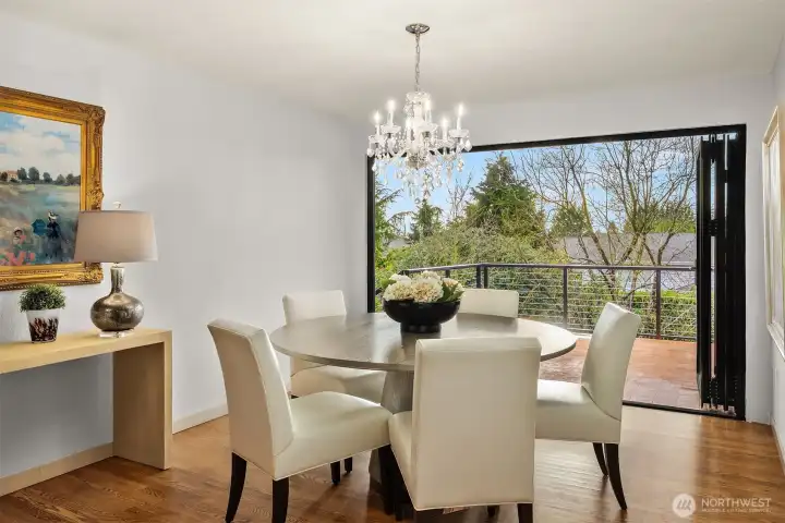 The 'Nano' doors open to seamlessly bring the outdoors in.