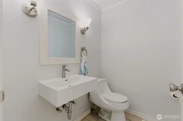 Powder room on main floor