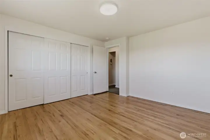 Sunrise includes huge 3 section closet, as do the other two bedrooms upstairs