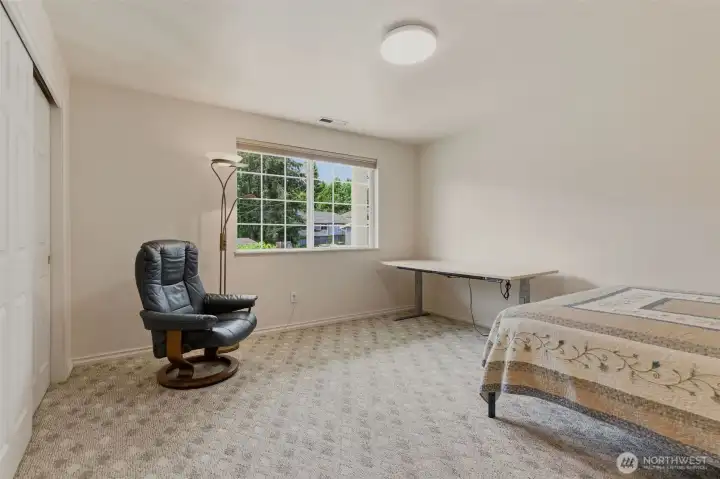 West facing bedroom (12' x 14') affectionately named "Sunset"