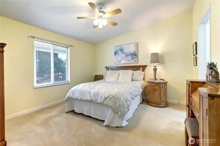 Generous Primary Suite with walk-in closet.