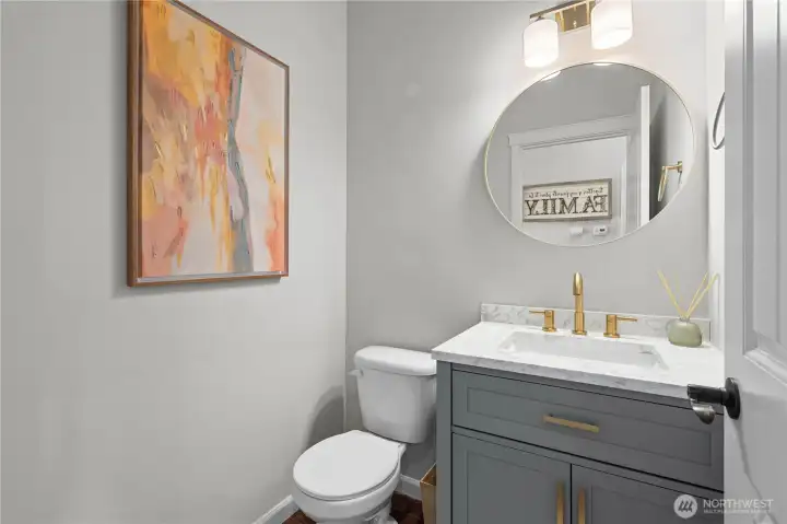 Half bath on the main floor