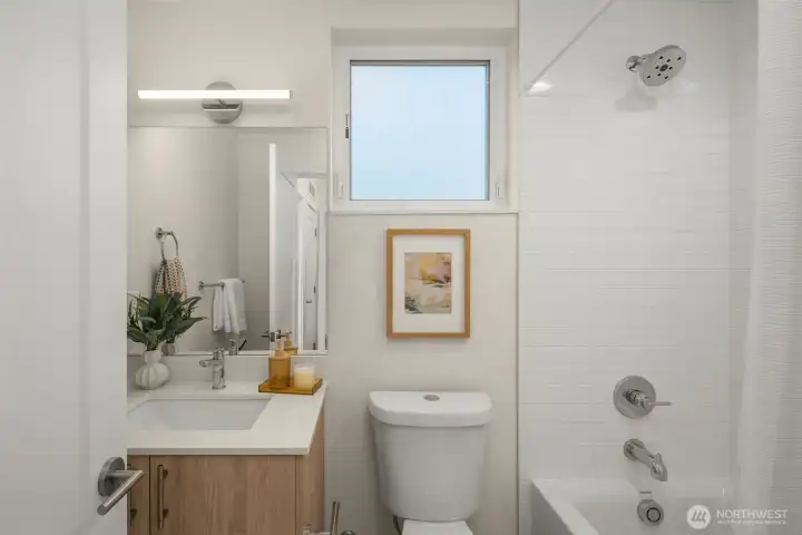Upper full bath.