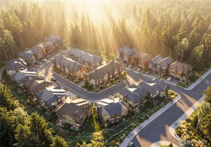 Neighborhood rendering. Colors and features may vary. For marketing purposes only