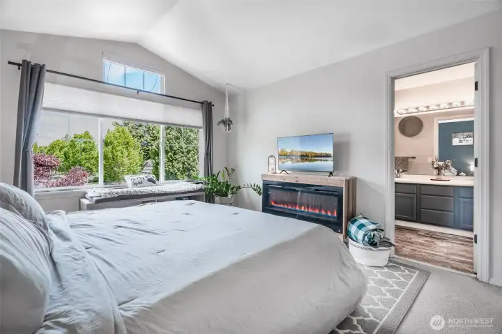 Electric fireplace can stay!