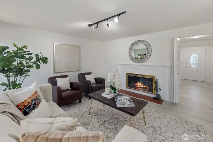 ...with a wood-burning fireplace.