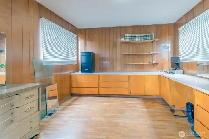 2nd part of the primary bedroom with lots of beautiful built-ins. Great for an office/nursery/studio or craft area 2nd part of the primary bedroom with lots of beautiful built-ins. Great for an office/nursery/studio or craft area