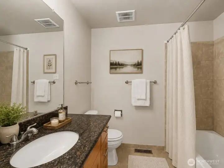 Primary Bath virtually Staged