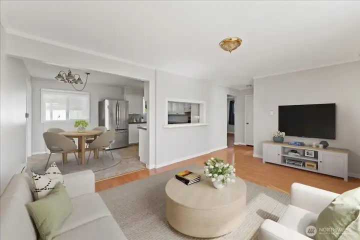 Living room virtually staged Living room virtually staged