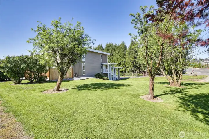 Large surrounding yard