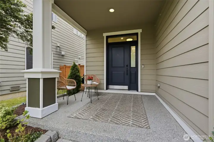 Welcoming front porch is the perfect place to greet neighbors or enjoy a quiet morning coffee. Welcoming front porch is the perfect place to greet neighbors or enjoy a quiet morning coffee.