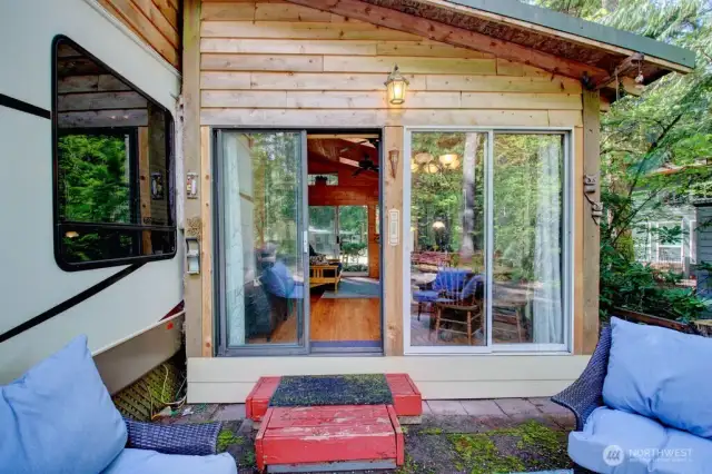 Back area of home has more comfortable seating areas