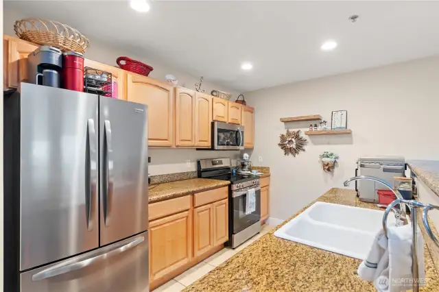 Kitchen with new stainless appliances