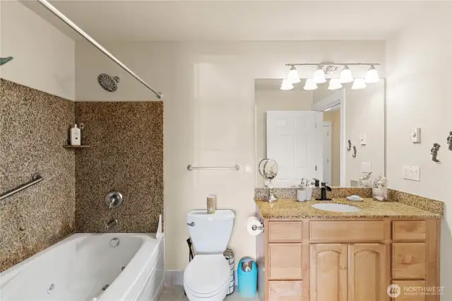 Full bath with jacuzzi tub