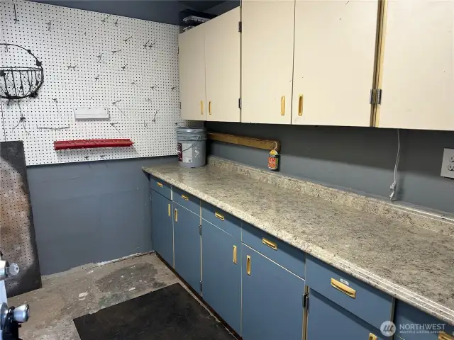 Shop area in carport